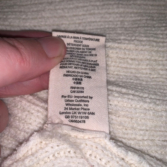 Free People By the Campfire Cardigan Long Sleeve Ivory Oversized S - Picture 3 of 15